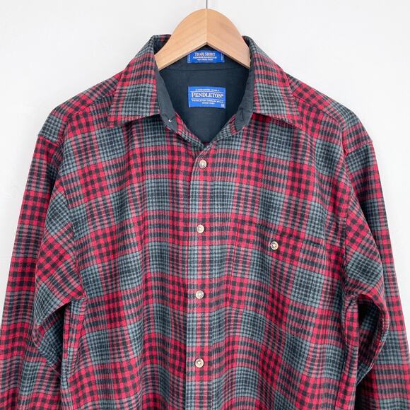 Pendleton Wool Plaid Elbow Patch Trail Button-Up Shirt - Picture 1 of 11